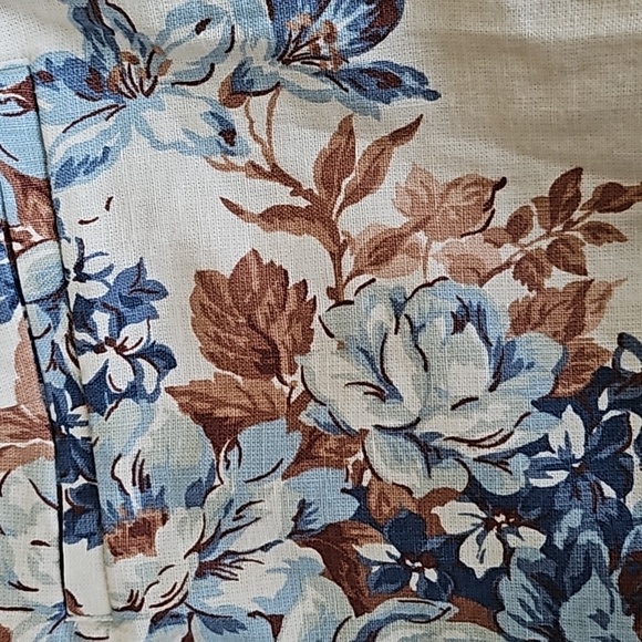 NEW Abercrombie & Fitch A&F Linen-Cotton Tailored Shorts Cream Floral Motif - L - Picture 7 of 8